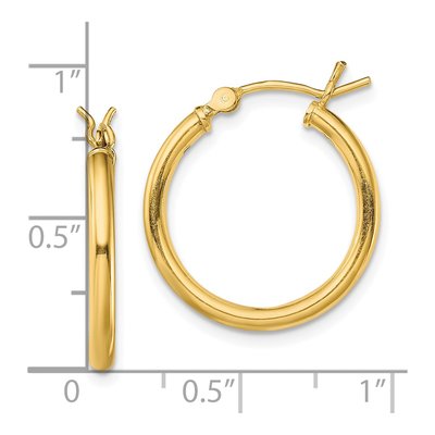 Gold-Plated Sterling Silver 20mm Hoop Earrings – view 5