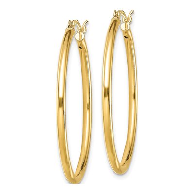Gold-Plated Sterling Silver 35mm Hoop Earrings – view 3