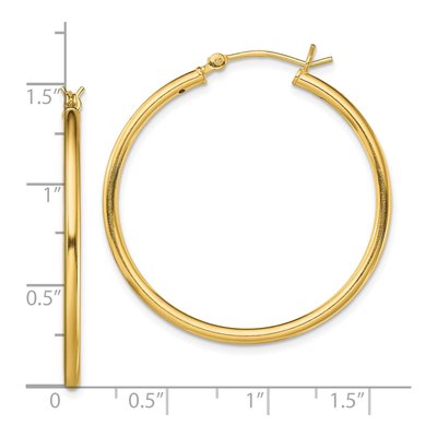 Gold-Plated Sterling Silver 35mm Hoop Earrings – view 5