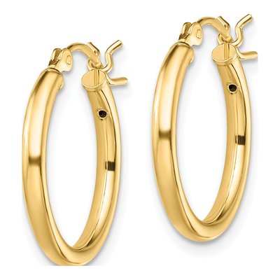 Gold-Plated Sterling Silver 18mm Hoop Earrings – view 3