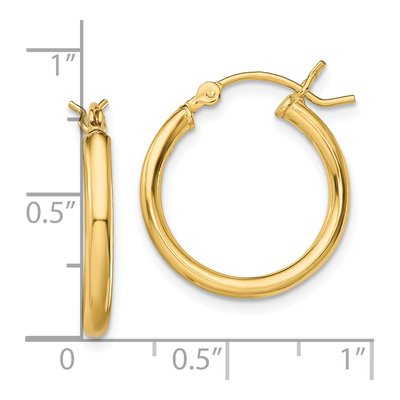 Gold-Plated Sterling Silver 18mm Hoop Earrings – view 5