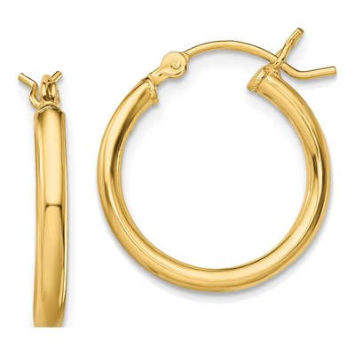 Gold-Plated Sterling Silver 18mm Hoop Earrings