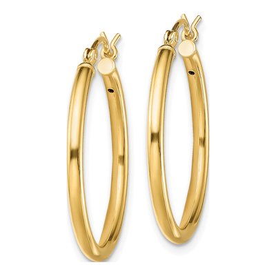 Gold-Plated Sterling Silver 25mm Hoop Earrings – view 3
