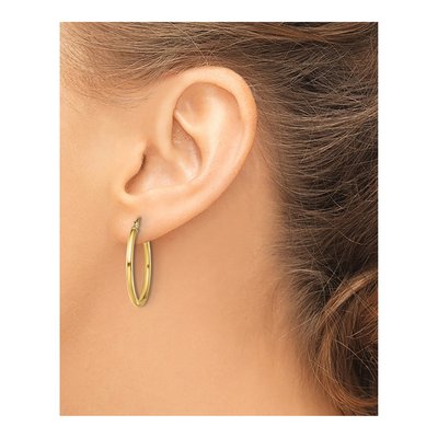 Gold-Plated Sterling Silver 25mm Hoop Earrings – view 4