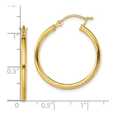 Gold-Plated Sterling Silver 25mm Hoop Earrings – view 5