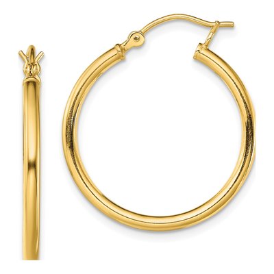 Gold-Plated Sterling Silver 25mm Hoop Earrings