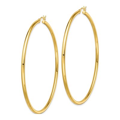 Gold-Plated Sterling Silver 70mm Hoop Earrings – view 3