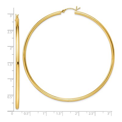 Gold-Plated Sterling Silver 70mm Hoop Earrings – view 5