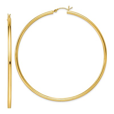 Gold-Plated Sterling Silver 70mm Hoop Earrings