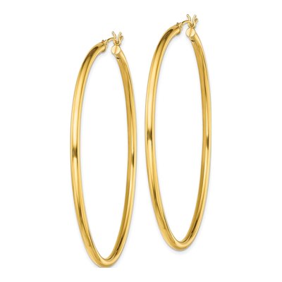 Gold-Plated Sterling Silver 60mm Hoop Earrings – view 3