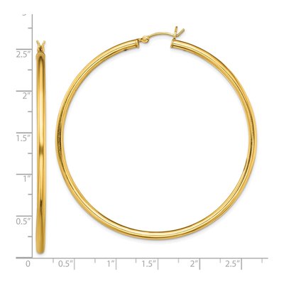 Gold-Plated Sterling Silver 60mm Hoop Earrings – view 5