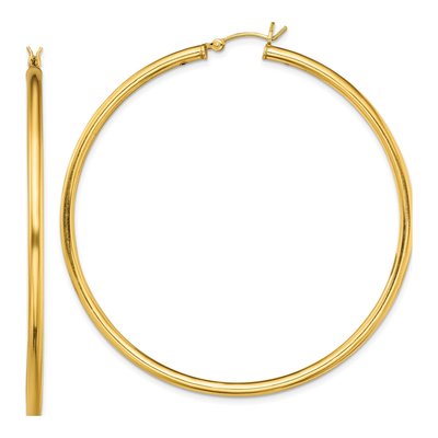 Gold-Plated Sterling Silver 60mm Hoop Earrings