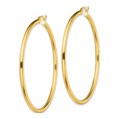 Gold-Plated Sterling Silver 55mm Hoop Earrings – view 3