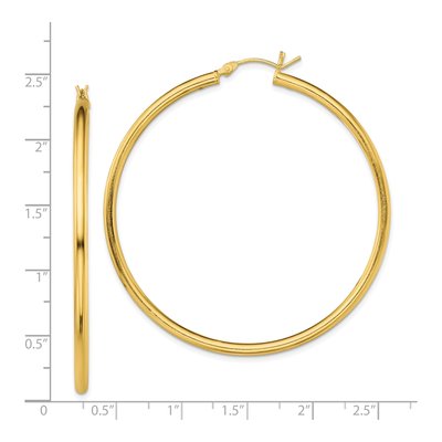 Gold-Plated Sterling Silver 55mm Hoop Earrings – view 5