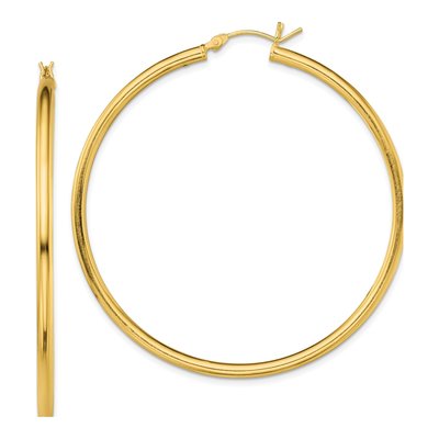 Gold-Plated Sterling Silver 55mm Hoop Earrings
