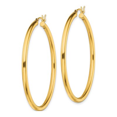 Gold-Plated Sterling Silver 45mm Hoop Earrings – view 3