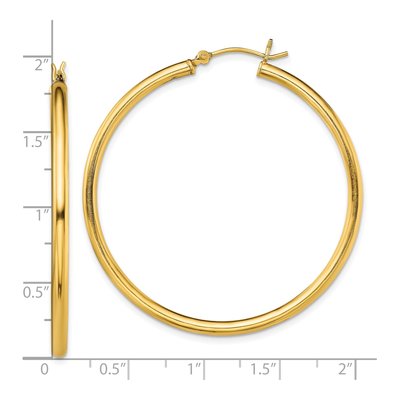 Gold-Plated Sterling Silver 45mm Hoop Earrings – view 5