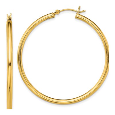 Gold-Plated Sterling Silver 45mm Hoop Earrings