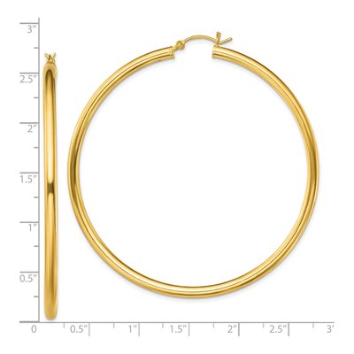 Gold-Plated Sterling Silver 65mm Hoop Earrings – view 5