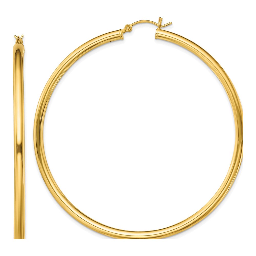 Gold-Plated Sterling Silver 65mm Hoop Earrings