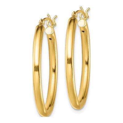 Gold-Plated Sterling Silver 28mm Hoop Earrings – view 3