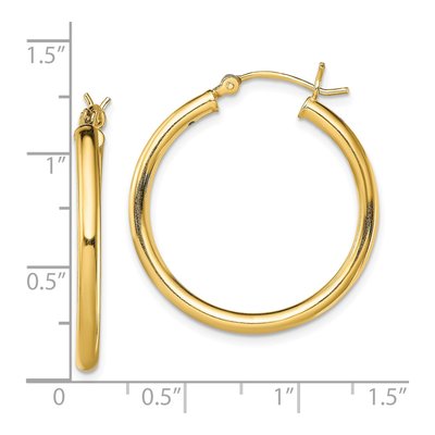 Gold-Plated Sterling Silver 28mm Hoop Earrings – view 5