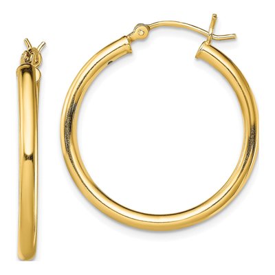 Gold-Plated Sterling Silver 28mm Hoop Earrings
