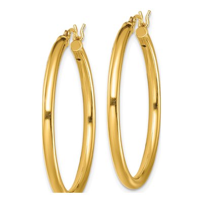 Gold-Plated Sterling Silver 35mm Hoop Earrings – view 3
