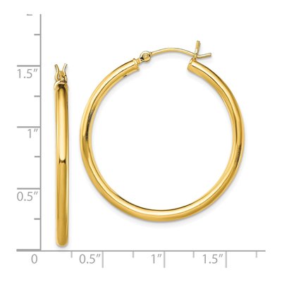 Gold-Plated Sterling Silver 35mm Hoop Earrings – view 5