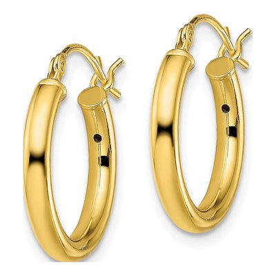 Gold-Plated Sterling Silver 18mm Hoop Earrings – view 3