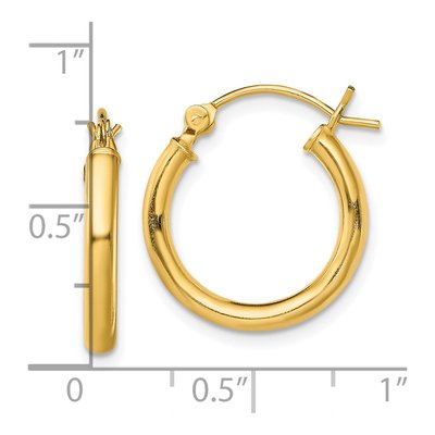 Gold-Plated Sterling Silver 18mm Hoop Earrings – view 5