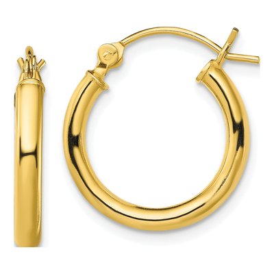 Gold-Plated Sterling Silver 18mm Hoop Earrings