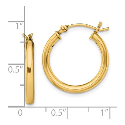 Gold-Plated Sterling Silver 20mm Hoop Earrings – view 5