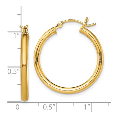 Gold-Plated Sterling Silver 25mm Hoop Earrings – view 5