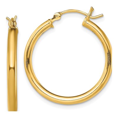 Gold-Plated Sterling Silver 25mm Hoop Earrings