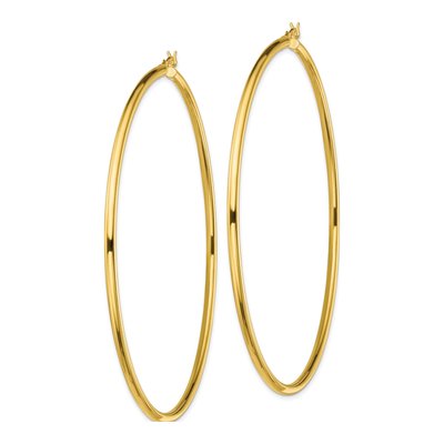 Gold-Plated Sterling Silver 80mm Hoop Earrings – view 3
