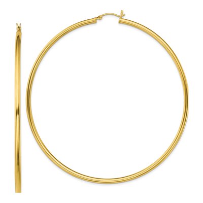 Gold-Plated Sterling Silver 80mm Hoop Earrings