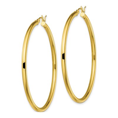 Gold-Plated Sterling Silver 50mm Hoop Earrings – view 3