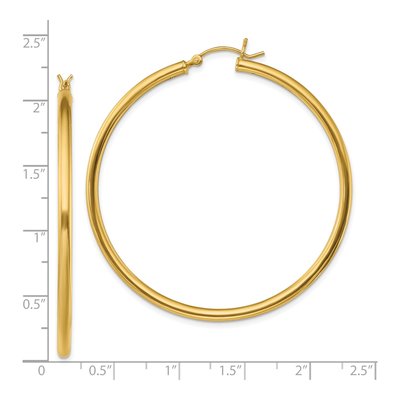 Gold-Plated Sterling Silver 50mm Hoop Earrings – view 5