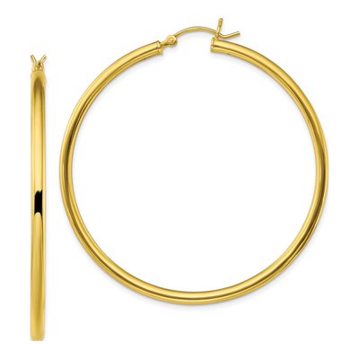 Gold-Plated Sterling Silver 50mm Hoop Earrings
