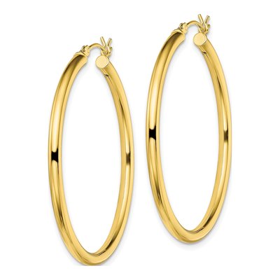 Gold-Plated Sterling Silver 40mm Hoop Earrings – view 3