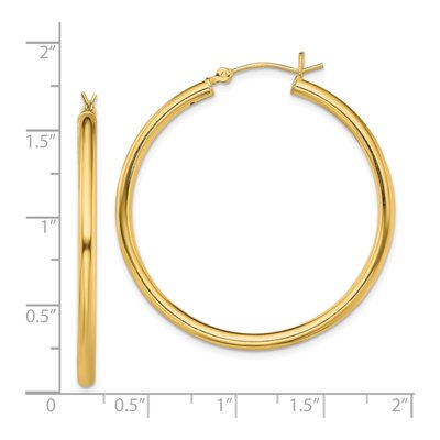 Gold-Plated Sterling Silver 40mm Hoop Earrings – view 5