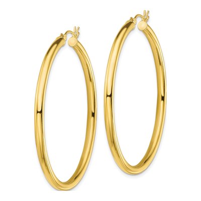 Gold-Plated Sterling Silver 50mm Hoop Earrings – view 3