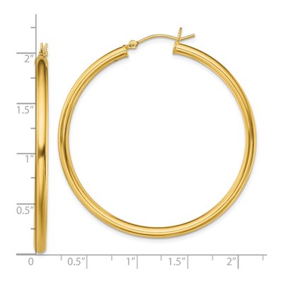 Gold-Plated Sterling Silver 50mm Hoop Earrings – view 5
