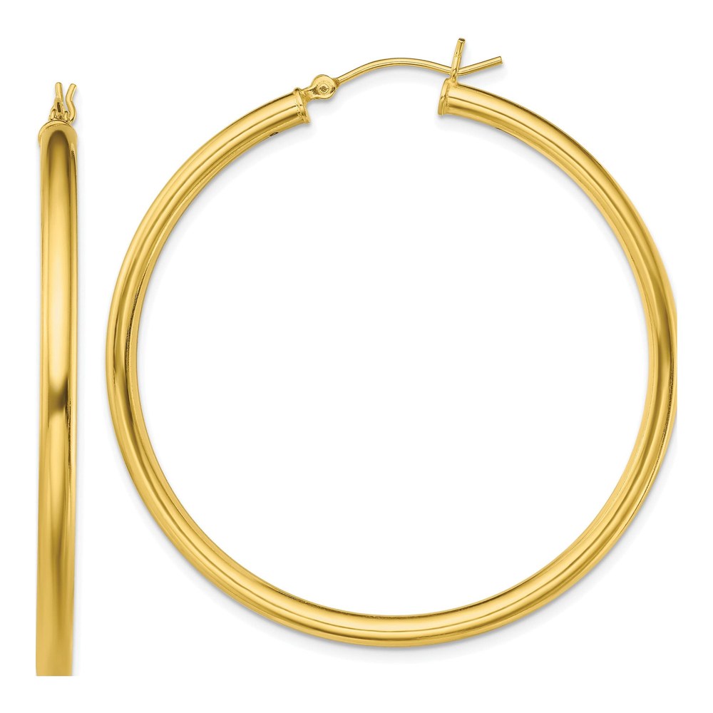 Sterling Silver Gold-Tone 50mm Hoop Earrings