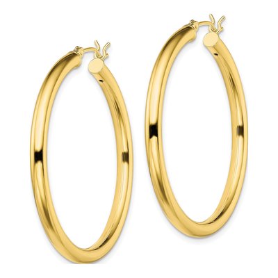 Gold-Plated Sterling Silver 40mm Hoop Earrings – view 3