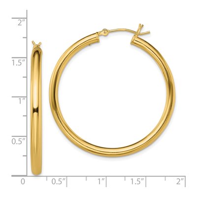 Gold-Plated Sterling Silver 40mm Hoop Earrings – view 5