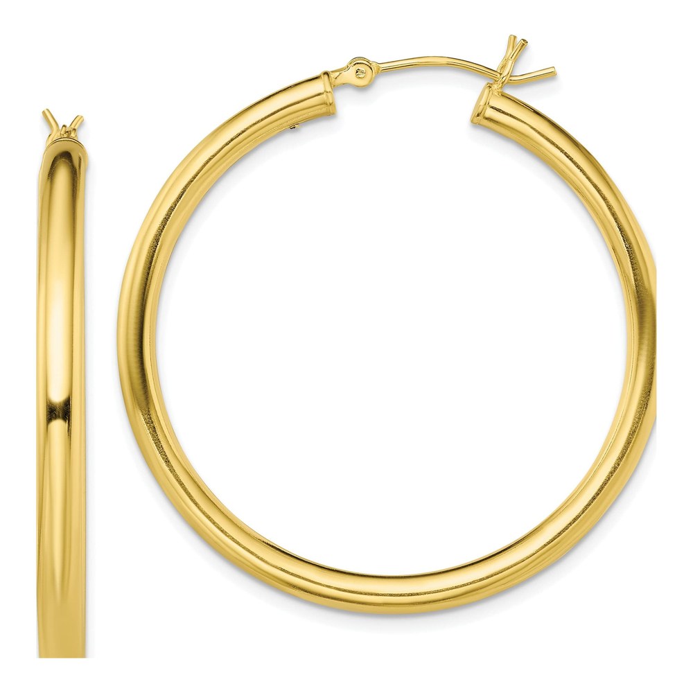 Gold-Plated Sterling Silver 40mm Hoop Earrings