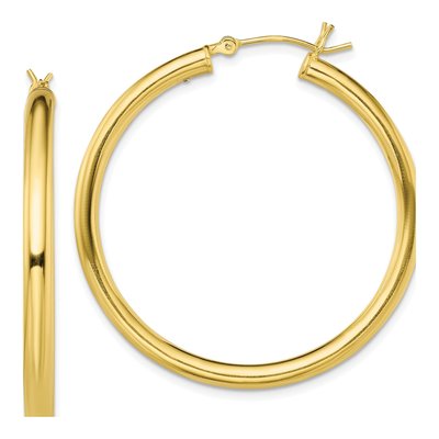 Gold-Plated Sterling Silver 40mm Hoop Earrings