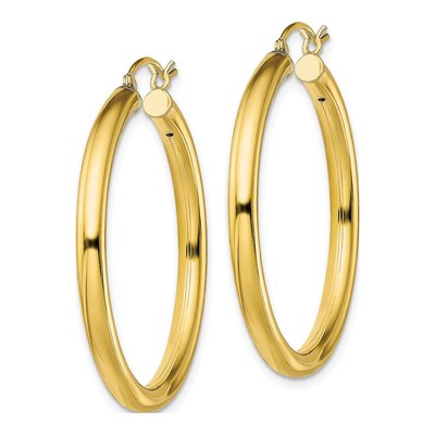 Gold-Plated Sterling Silver 35mm Hoop Earrings – view 3